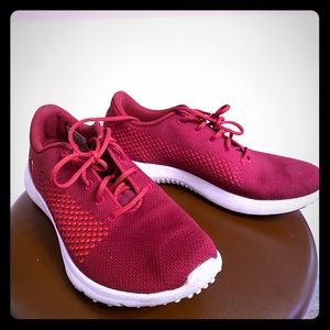 Under Armour burgundy sneakers (GENTLY USED)